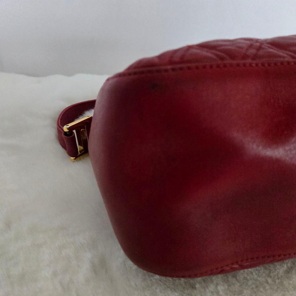 Women's MCM Red Quilted Leather Shoulder / Handbag with COA - Picture 7 of 15